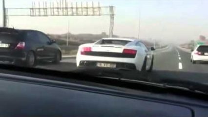 Lamborghini Messes With A Couple Of Hondas And Immediately Regrets It!