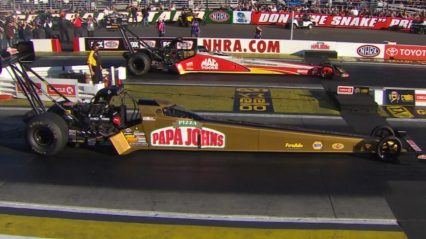 Leah Pritchett Beats Doug Kalitta in the Top Fuel Final at the NHRA Winternationals.