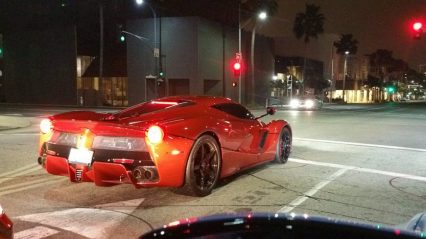 Lewis Hamilton Driving Justin Bieber in Laferrari in Beverly Hills