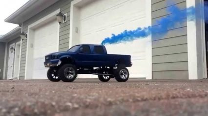 Miniature RC Truck Rolling Coal and Launching!