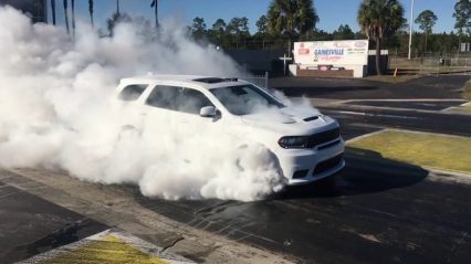 The new 2018 Dodge Durango SRT – AWD Burnout!