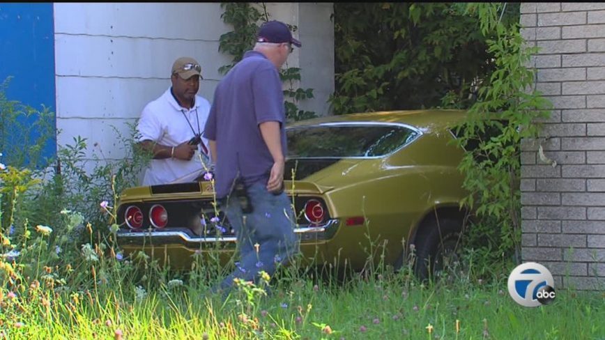 The Stolen Papa Johns Camaro was Found in a Detroit Driveway