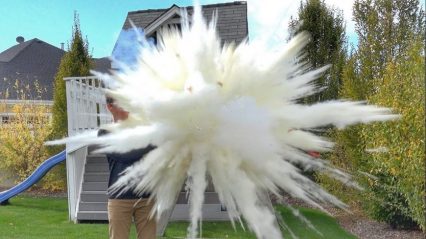 What’s inside EXPLODING Fire Extinguisher Balls?
