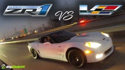Zr1 Tag Team vs CTS-V + GTO Takes down GT500 in the STREETS