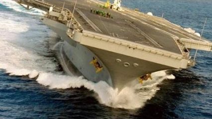 Who Knew a 100,000 Ton Aircraft Carrier Could Drift?