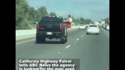 California Police Looking for Man Seen ‘Car Surfing’ on Highway