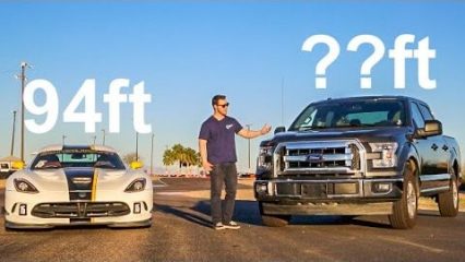 Can You Make A Ford F150 Stop Faster Than a Viper?