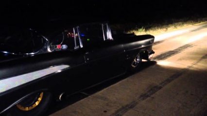 Jeff Lutz Cruisng OKC In His ’57 Chevy on the way to the Street Races