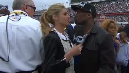 Rapper 50 Cent Makes Thing Very Awkward For NASCAR Reporter Erin Andrews