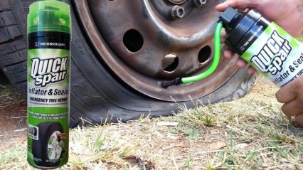 Roadside Flat Tire Fast Fix on the Spot – Quick Inflator Sealer!