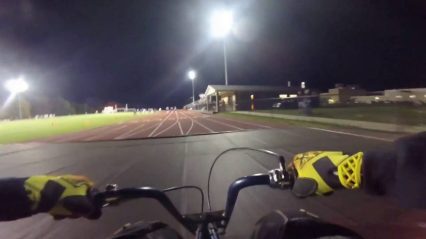 Senior Prank | Mini Bike Rides Around School Football Game Gone Wrong