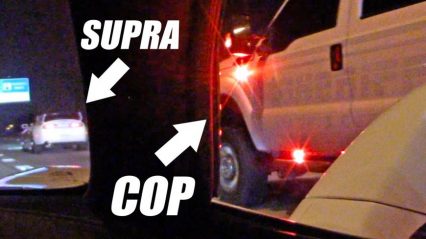 Sheriff Truck Watches Street Race… TROLLS Supra!