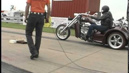 Smokin’ 800 Horsepower Nitrous Giant V8 Chopper Trike Runs Wild