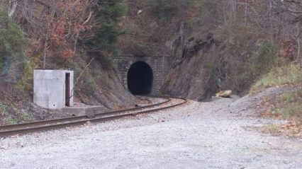 Train Passing Through Tight Tunnel Hits Wall, Scary Tunnel
