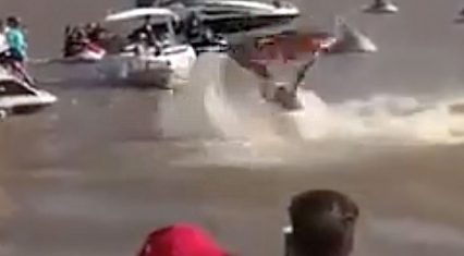 Jet Ski Rider Gets Too Wild and Backflips into a Boat