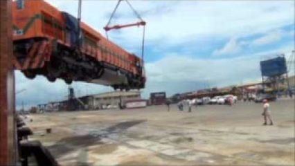 EMD GT46C-ACe Locomotive Train Dropped on Delivery