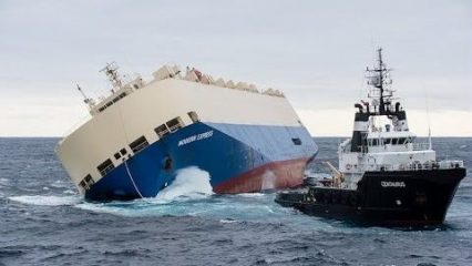 A Car Carrier Ship Loses Stability: Heroic Rescue Operation