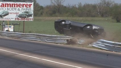 Brutal Drag Racing Crash Ends in Roll Over + Wild Finish Line Shot