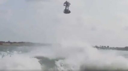 Stand-Up Jet Ski Does Nasty Double Backflip off a Boat’s Wake! Massive Air