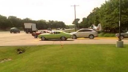 Man Showing Off Leaving a Car Show in a Chevelle Ends Up in a Ditch!