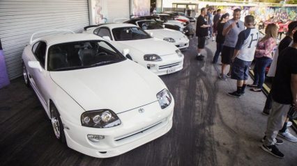 Supras Lay a Solid String of Burnouts at Club Day