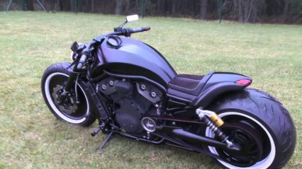 This 2004 Custom V-Rod Motorcycle Looks Sinister!