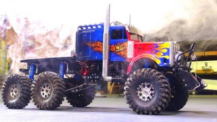 This 6×6 Optimus Prime RC Truck is With Smoke Stacks is WIld!