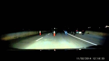 This Creepy Late Night Road Block Caught On Dash Cam is Oddly Suspicious…