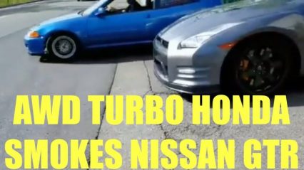 AWD Turbo Civic Smokes Nissan GTR