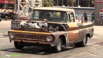 Beat Up Old Truck Turns Into Racing Machine Thanks to a Set of Turbos