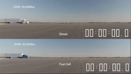 Diesel Truck vs Fuel Cell Truck! What One is Faster?