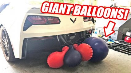 Giant Balloons vs. 841hp Corvette