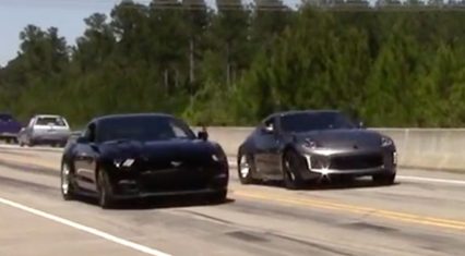 Powerful 370z Takes on a Supercharged Mustang in an All-Out Drag Race!