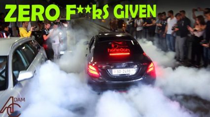 Mercedes C63 AMG goes MAD with Police Around! No F*$%s Given!!