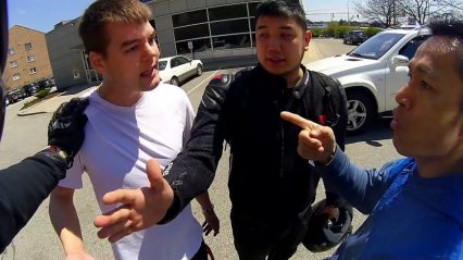 Weird Guy Tries scamming GTR Owner For Parking Too Close to Him…