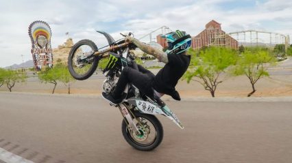 Wheelie from California to Nevada