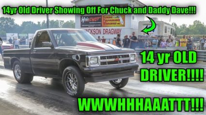 14yr OLD Showing Off For Street Outlaws Chuck and Daddy Dave!!!