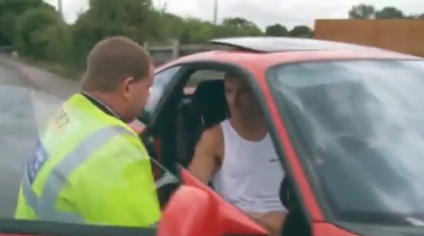 Guy With Serious Anger Issues Gets Pulled Over by Police