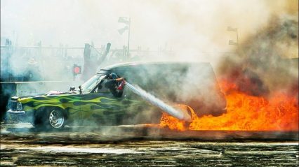 Burnout Passenger Puts Out FIRE…BIGGEST Burnouts in the WORLD!!