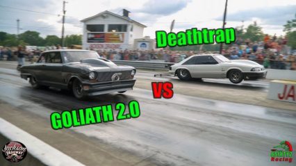 Chuck in the Deathtrap vs Daddy Dave in Goliath 2.0 at Jackson Dragway!