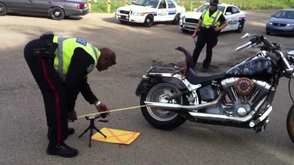 Officer Pull This Biker Over For Decibel Test And Overheats The Bike In The Process.