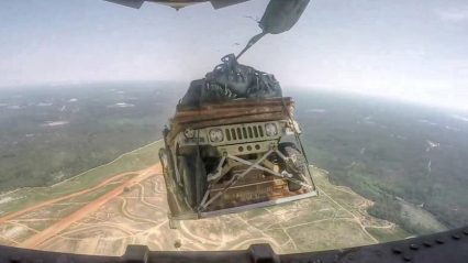Dropping a Nearly 8,000lb Humvee Out Of An Airplane is No Easy Task.