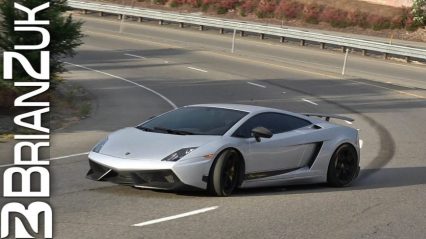 Lamborghini Gallardo LP570-4 Superleggera Freeway Onramp Drift