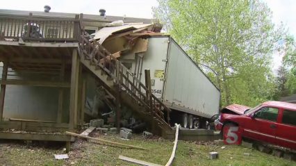 Semi Slams Into Home… Tow Truck Driver Arrested