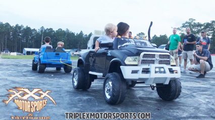 Start Them Young… Powerwheel Tug Of War is a Real Thing!