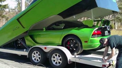 There is a Dodge Viper Inside of This Dodge Viper… Sick Trailer!