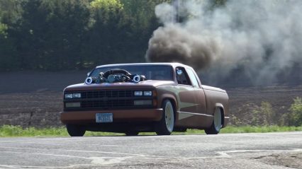 This Chopped and Bagged Twin Turbo Diesel 89 Chevy Truck is SICK!