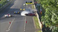 This Crash at Le Mans MIght Cause a Fight in the Pits… Ferrari Goes Straight into the Wall
