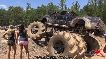 This is How They Put The Wheels on the GIANT Ford Dually!