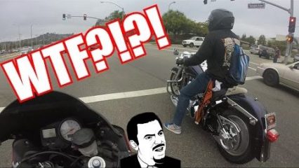 WIRED Dude on a Harley Davidson Might Have Sipped On Way Too Many Energy Drinks!